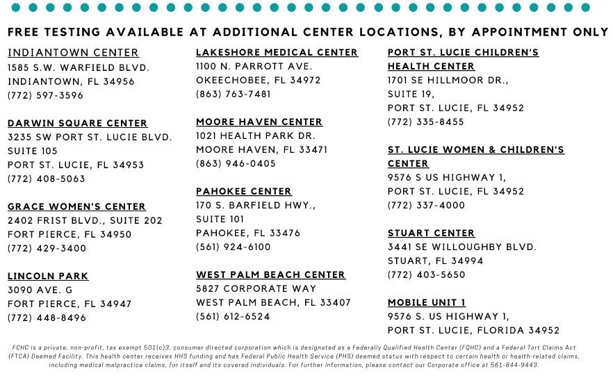 COVID-19 Testing Locations