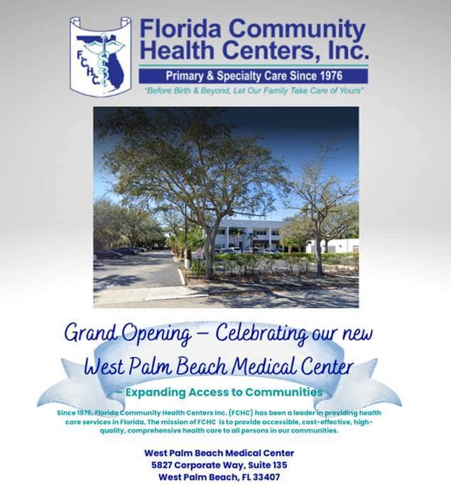 Florida Community Health Centers new location flyer