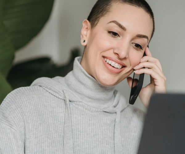 Woman talking on the phone